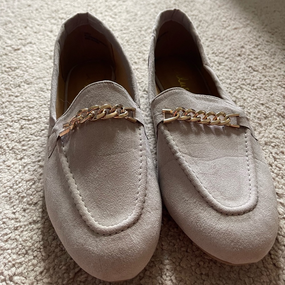 Lulus’ Molly Lynn 2 Taupe Suede Loafer Flats